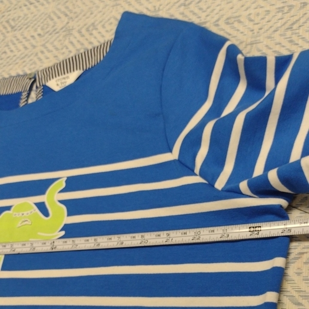 NEW Crown & Ivy Women's Blue and White Striped  with Elephant - Picture 9 of 16